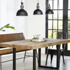 Industriële 3-lichts hanglamp bikkel mat zwart