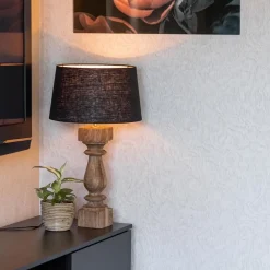 Kap Bridge zwart linnen 35x20