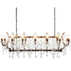 Klassieke eettafelhanglamp met kristal