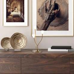 Klassieke LED tafellamp brons met dim to warm functie