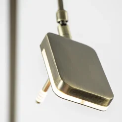 Klassieke leeslamp met dimbaar LED donker brons