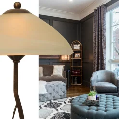 Klassieke tafellamp Bolzano bruin