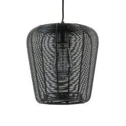 Kleine draad hanglamp Adeta mat zwart
