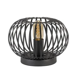 Kleine draad tafellamp modern mat zwart