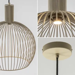 Kleine hanglamp draad mat zand