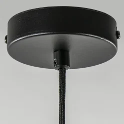 Kleine hanglamp rond mat zwart
