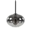 Kleine hanglamp smoke glas gradient met zwart