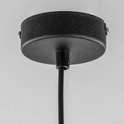 Kleine hanglamp zwart met goud accent