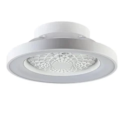 Kleine plafondventilator wit inclusief LED