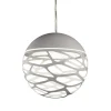 Kleine ronde design hanglamp Kelly wit
