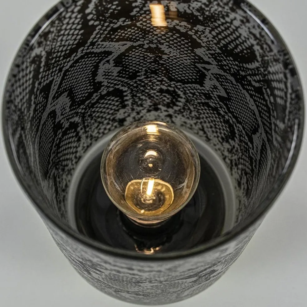 Kleine tafellamp Snake Light and Living grijs met goud