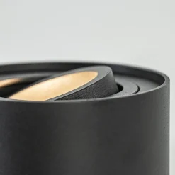 Kleine tafellamp spot mat zwart metaal