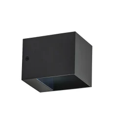 Kleine wandlamp up+down G9 zwart