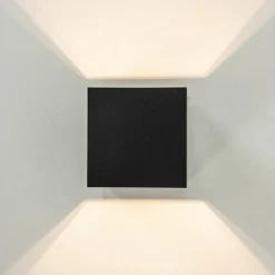 Kleine wandlamp up+down G9 zwart