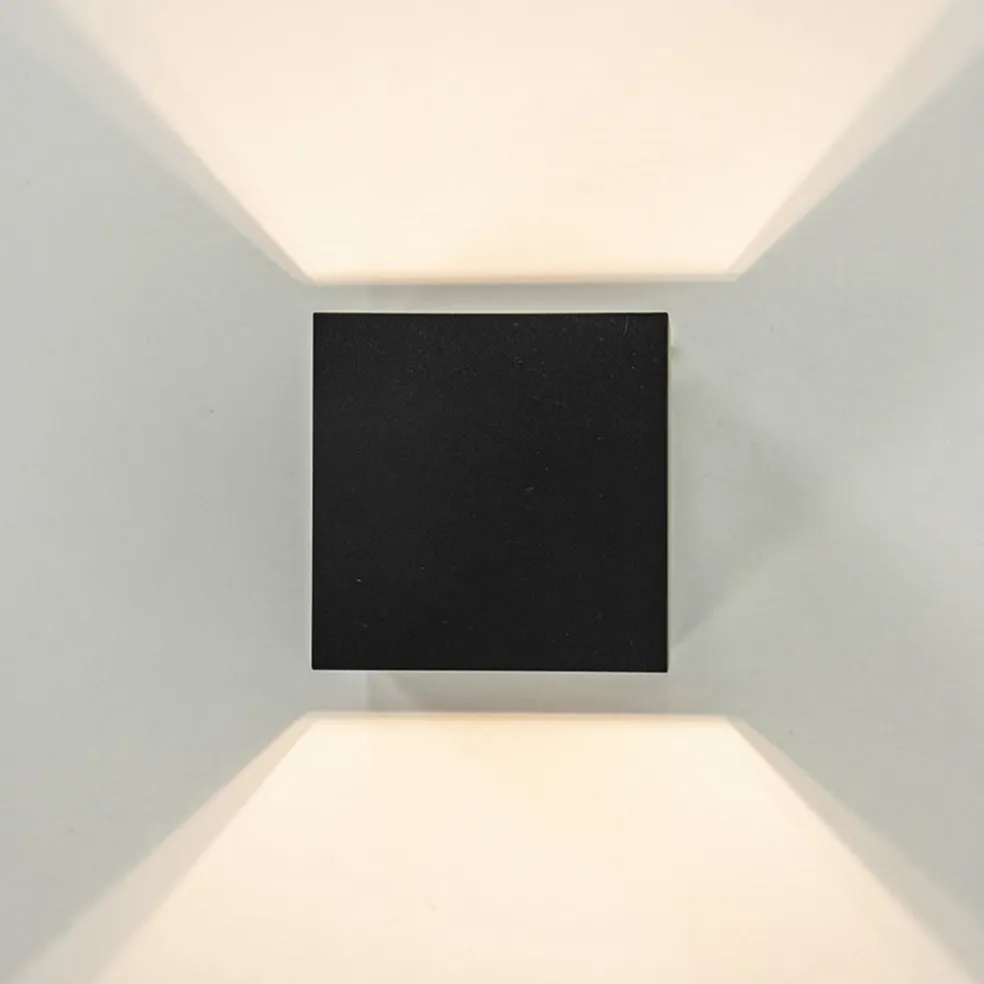 Kleine wandlamp up+down G9 zwart