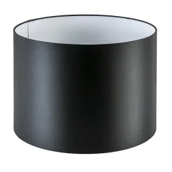 Lampenkap cilinder zwart met witte binnenzijde