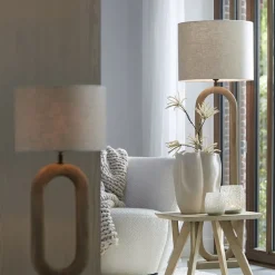 Lampvoet / vloerlamp Paceco hout naturel