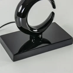 Lampvoet Maan shiny zwart exclusief kap