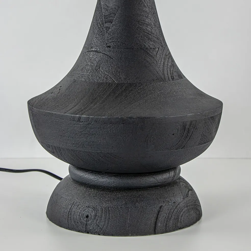 Lampvoet Nicolo zwart hout exclusief kap