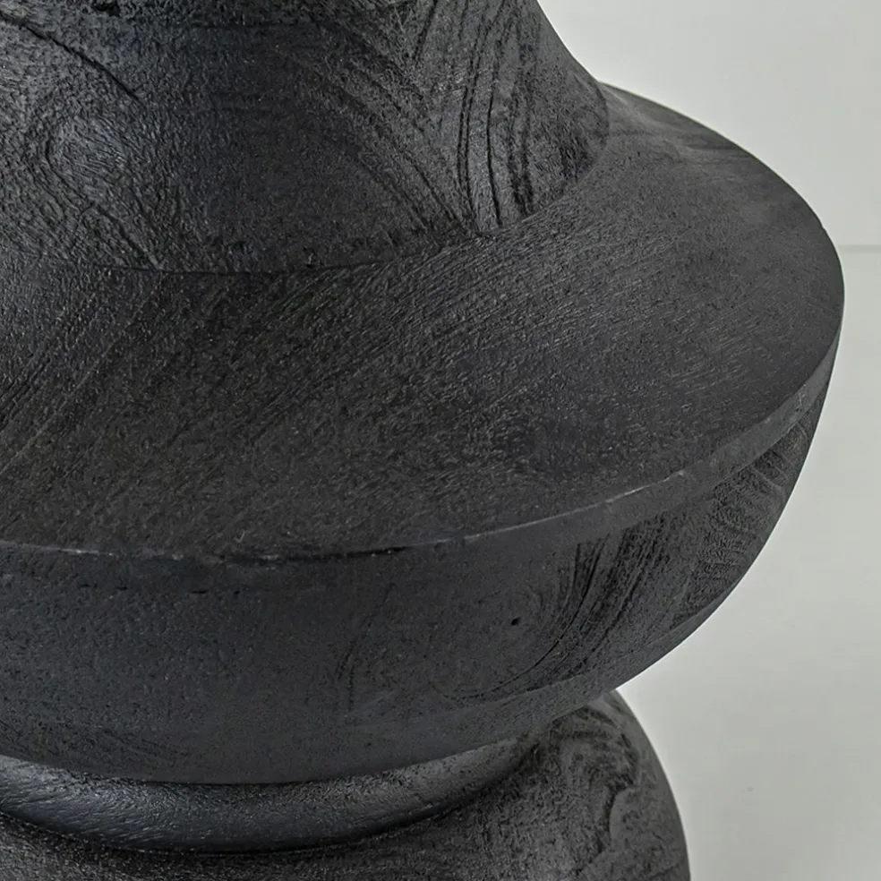 Lampvoet Nicolo zwart hout exclusief kap