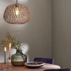 Landelijke hanglamp Alwina antiek brons L&L