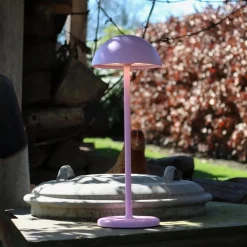 LED buitenlamp op batterij roze IP54