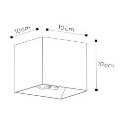 LED buitenlamp oplaadbaar zwart vierkant