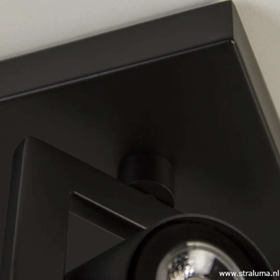 LED plafondspot vierkant mat zwart