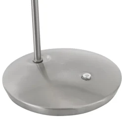 LED tafellamp staal met wit glas inclusief dimmer