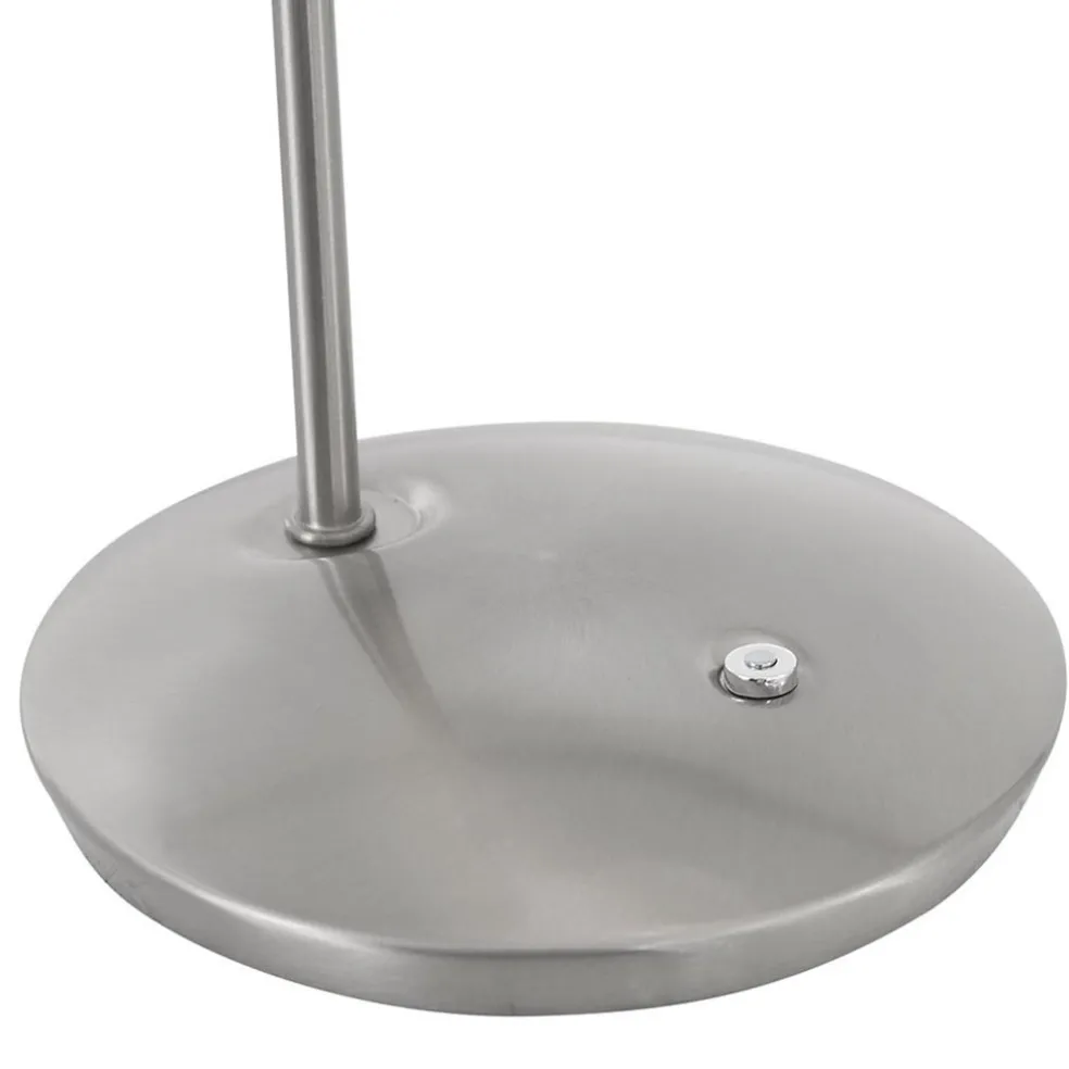 LED tafellamp staal met wit glas inclusief dimmer