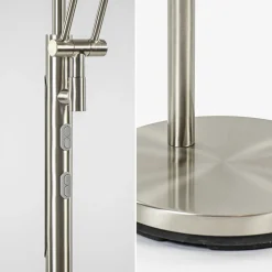 LED uplighter met verstelbare leesarm nikkel