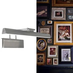 LED wandlamp schilderij geborsteld staal dimbaar