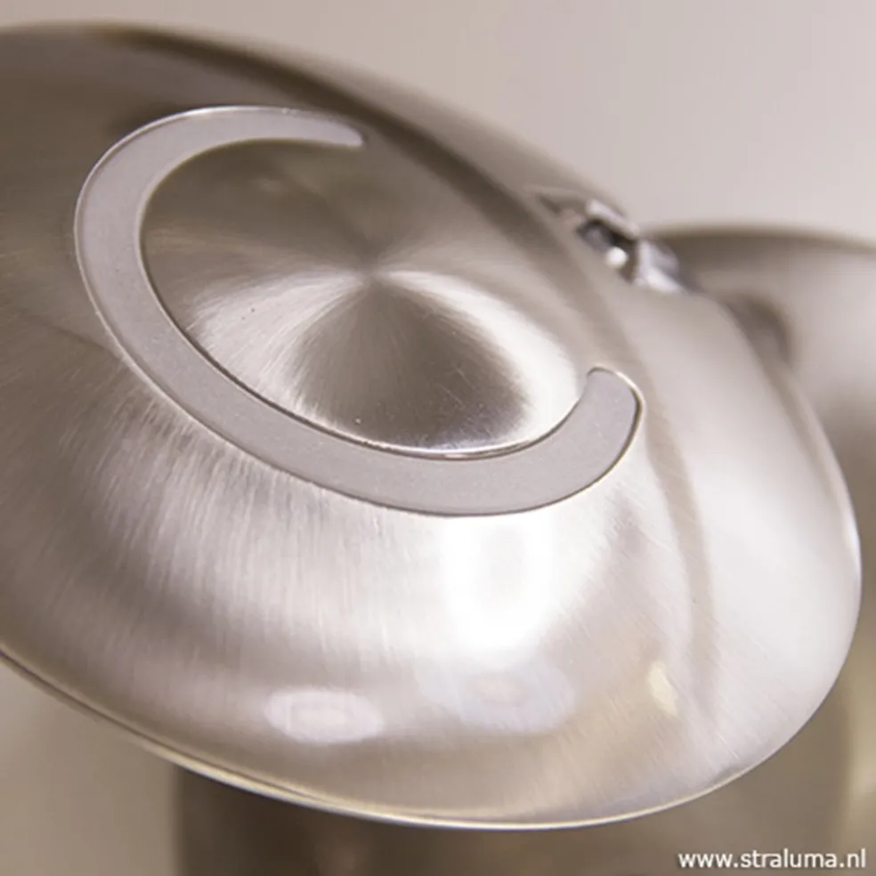 LED wandlamp staal met dimmer