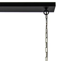 2-Lichts hanglamp Khedira mat zwart/brons