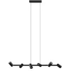6-Lichts hanglamp spots verstelbaar zwart