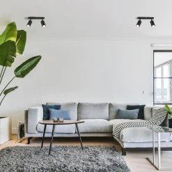 2-Lichts opbouwspot GU10 mat zwart