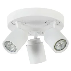 3-Lichts ronde plafondspot wit verstelbaar
