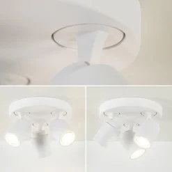 3-Lichts ronde plafondspot wit verstelbaar