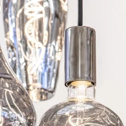 12-Lichts videlamp silverleaf met chroom excl lichtbronnen