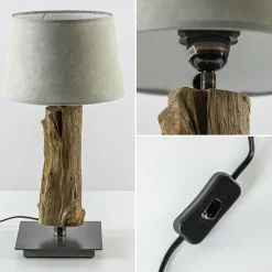 Light & Living lampvoet Siji metaal met hout