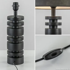 Light & Living lampvoet Desley mat zwart