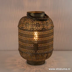 Light & Living lantaarn-tafellamp Udupi