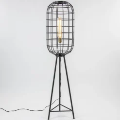 Light & Living vloerlamp Toah zwart met antiek brons