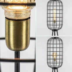 Light & Living vloerlamp Toah zwart met antiek brons