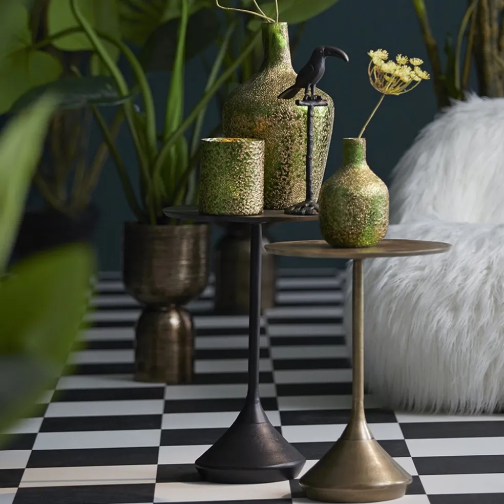 Light and Living bijzettafel Dimphy antiek zwart