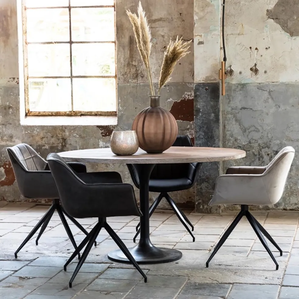 Light and Living eettafel Biboca acacia hout vergrijsd