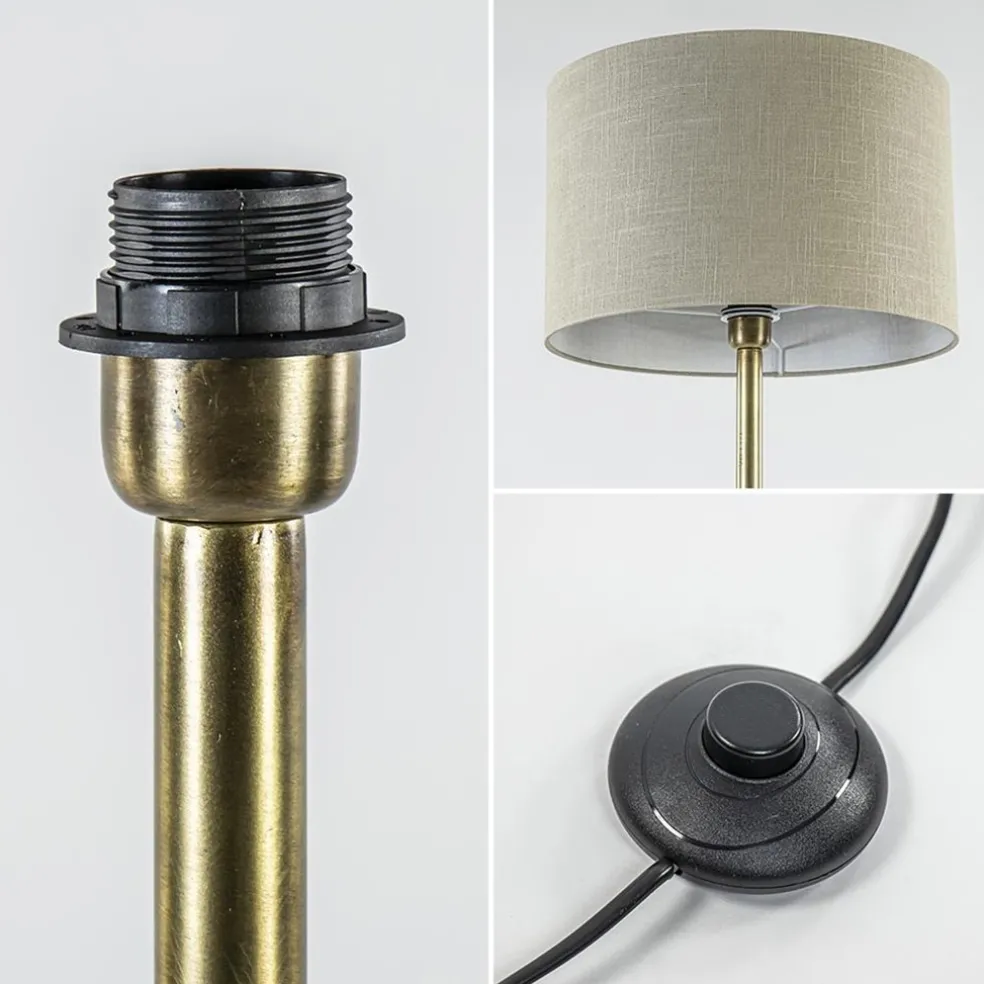 Light and Living vloerlamp Dennis brons excl. kap