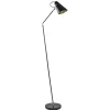 Light and Living vloerlamp Barre zwart met goud verstelbaar