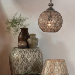 Light Living hanglamp Ananya bruin-goud