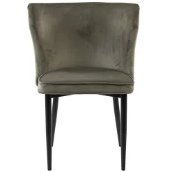 Luxe eetkamerstoel taupe met zwarte poot